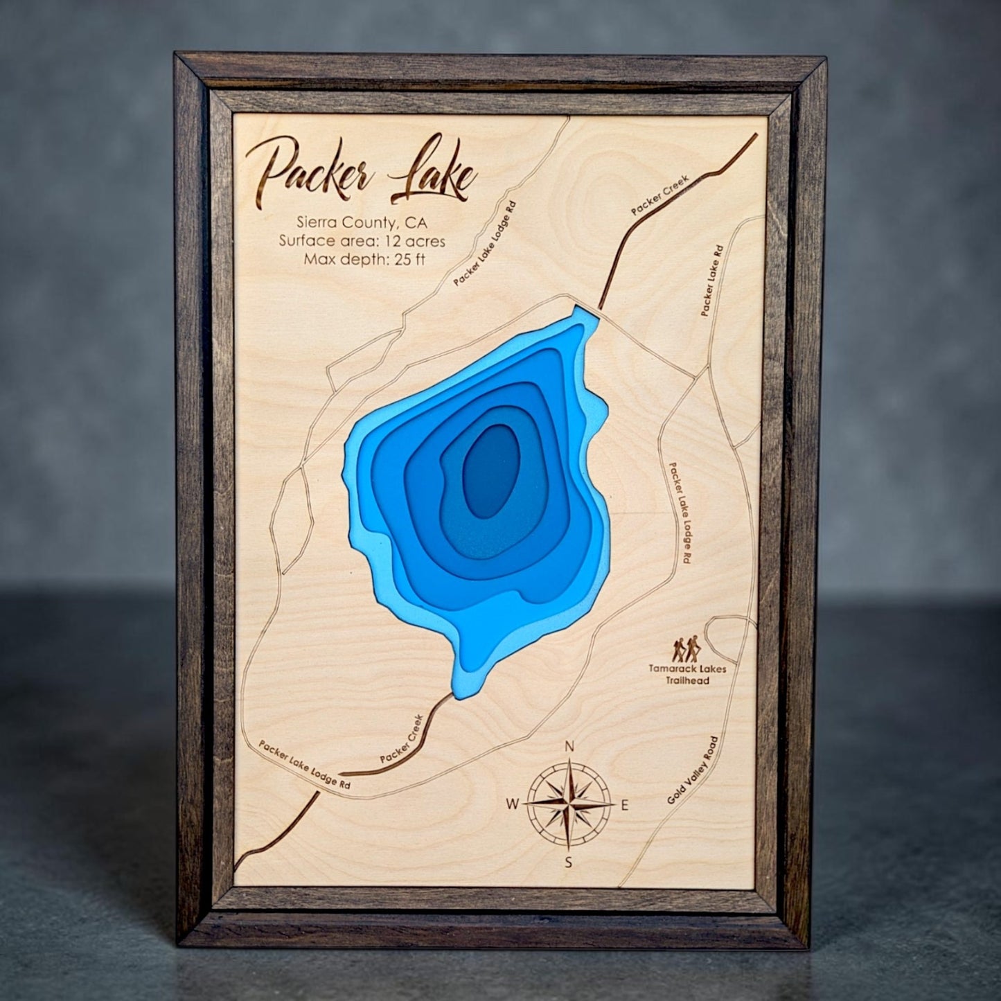 Packer Lake Art | Packer Lake Map | Various Sizes