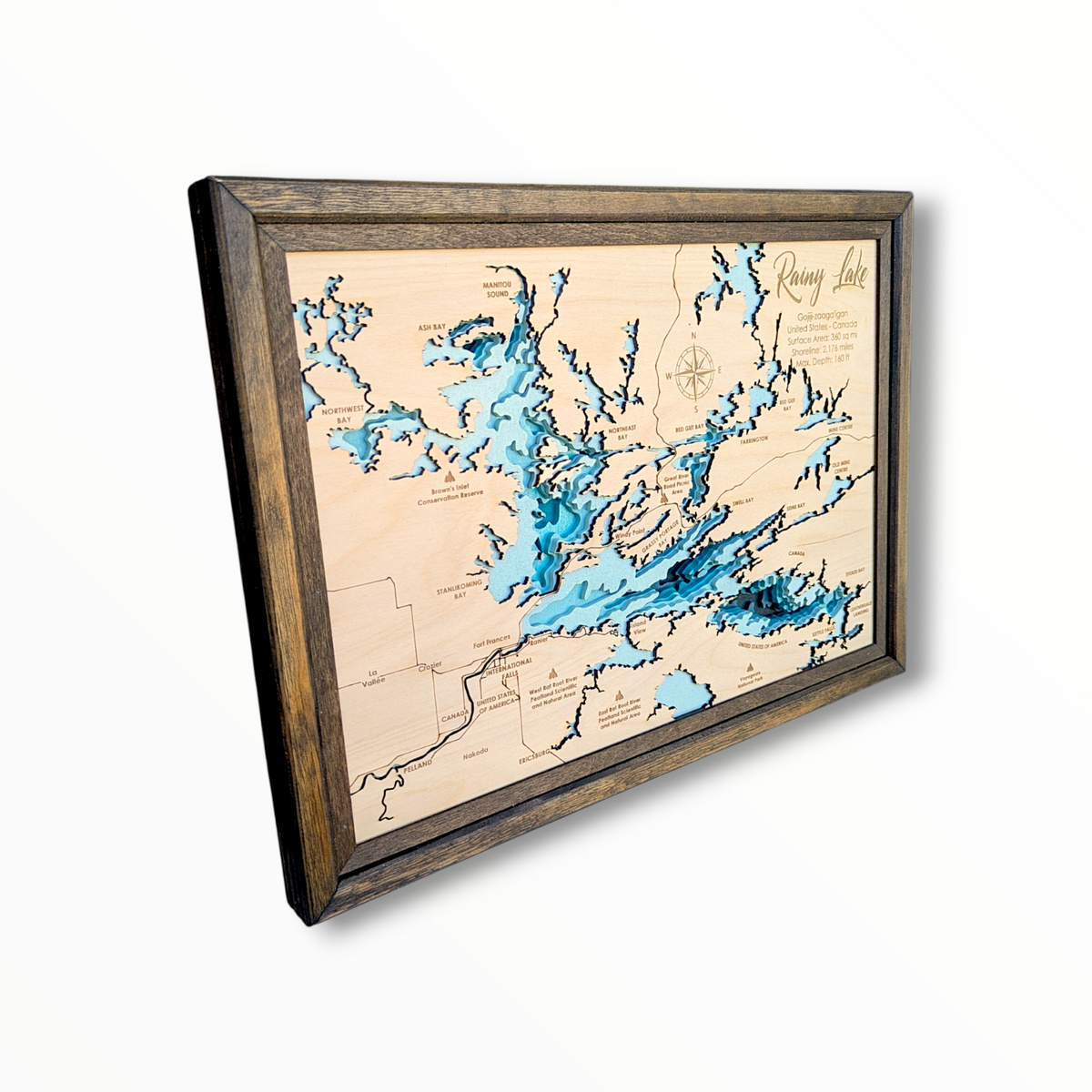Rainy Lake Art | Rainy Lake Map | Various Sizes