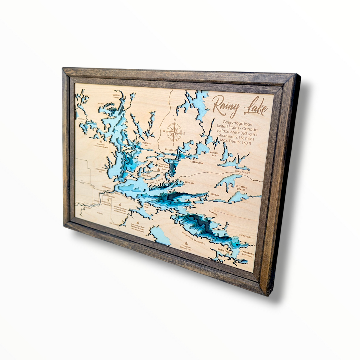Rainy Lake Art | Rainy Lake Map | Various Sizes