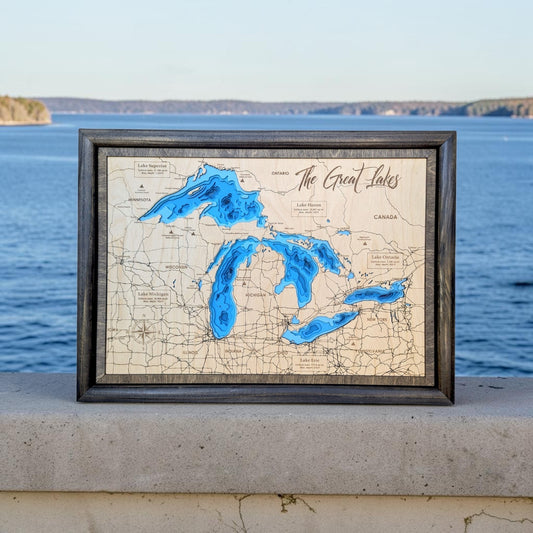 The Great Lakes Art | The Great Lakes Map | Various Sizes