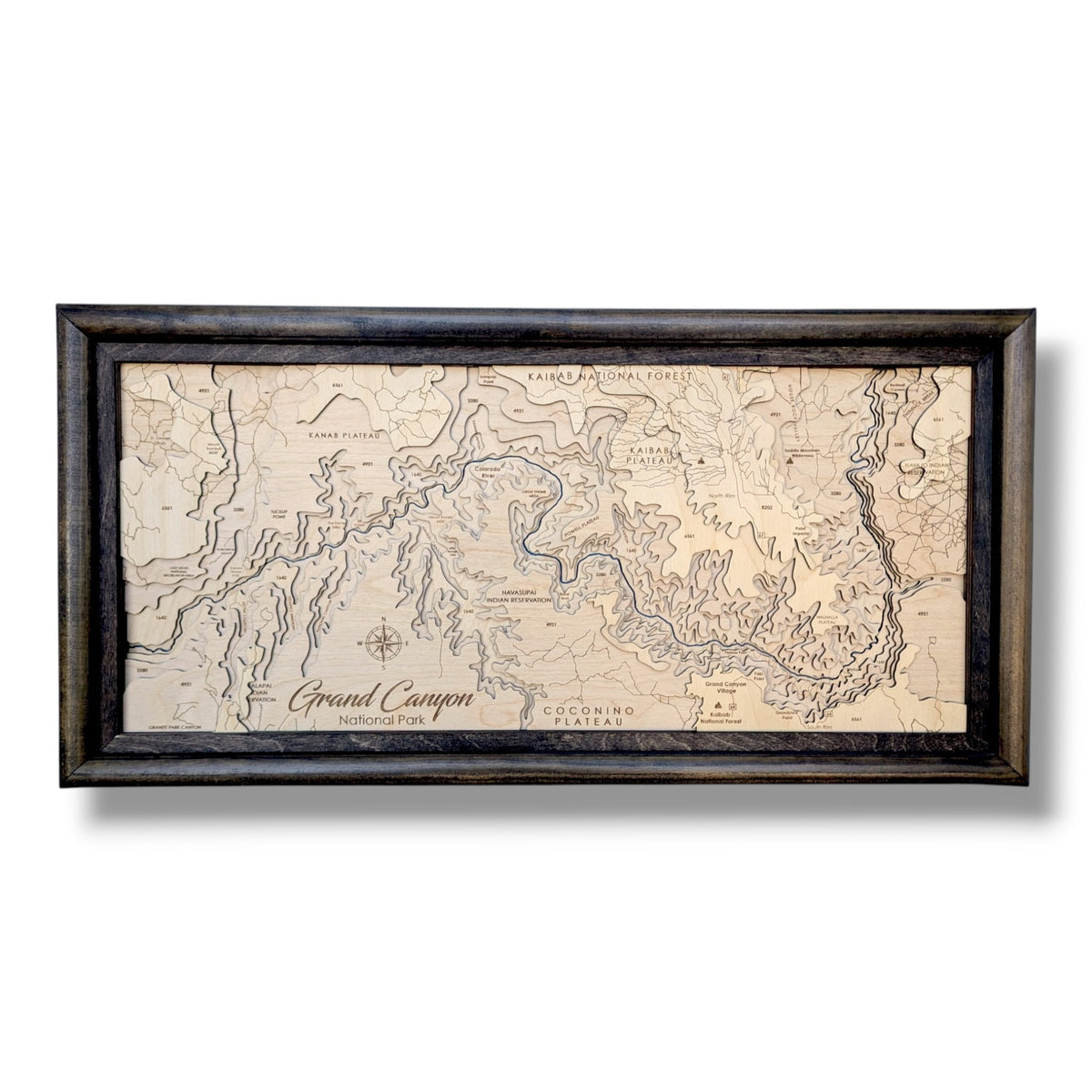 The Grand Canyon Art | The Grand Canyon Map | 30 x 15 inches