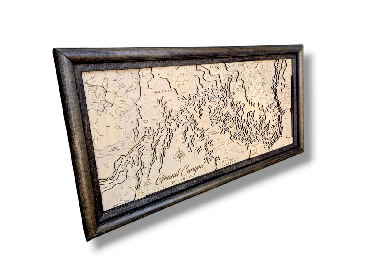 The Grand Canyon Art | The Grand Canyon Map | 30 x 15 inches