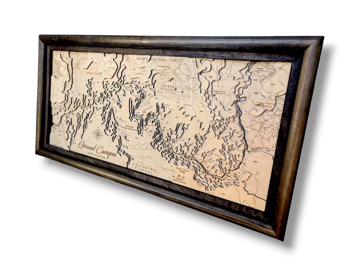 The Grand Canyon Art | The Grand Canyon Map | 30 x 15 inches