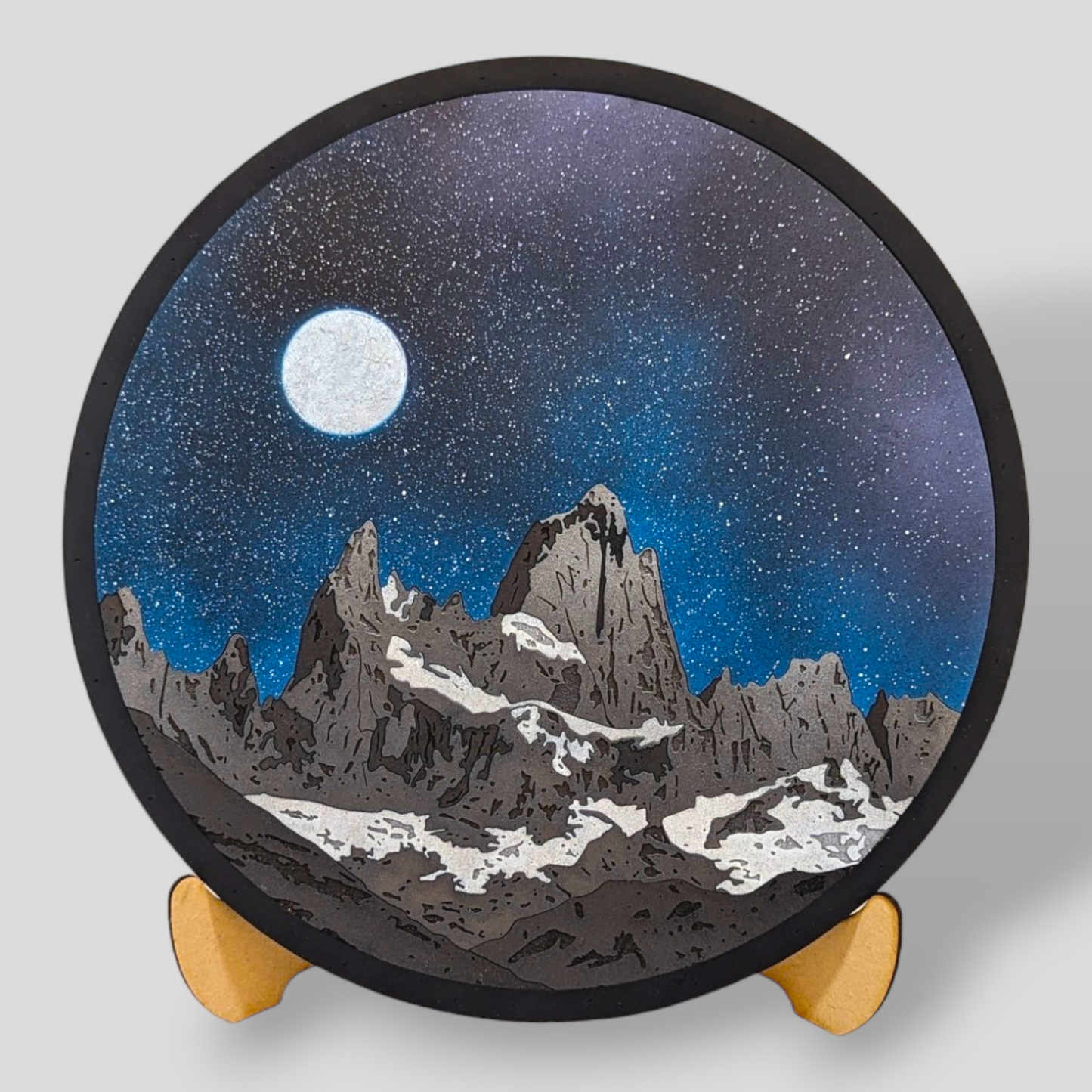 Realistic Wood Art | Mt. Fitz Roy |  15" Circular