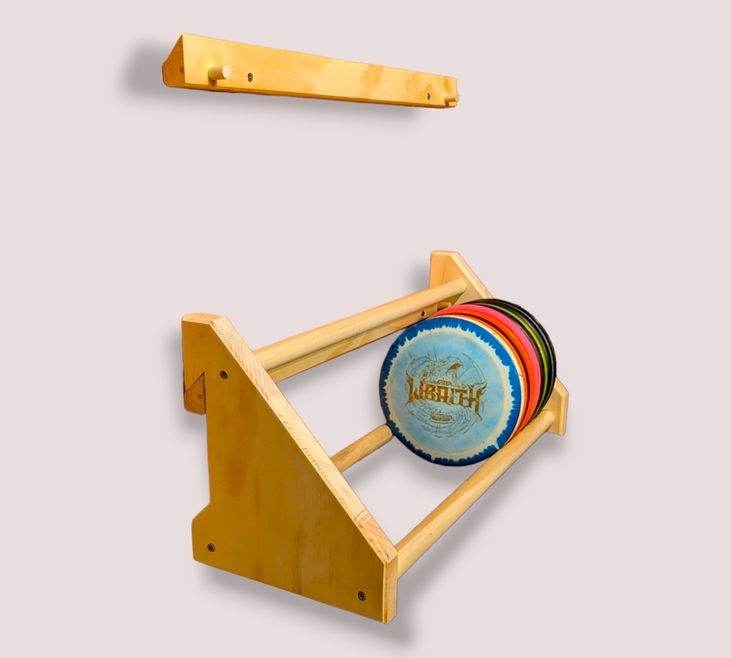 Disc Golf Storage Shelf Wall Mounted shadowpinewoodworks