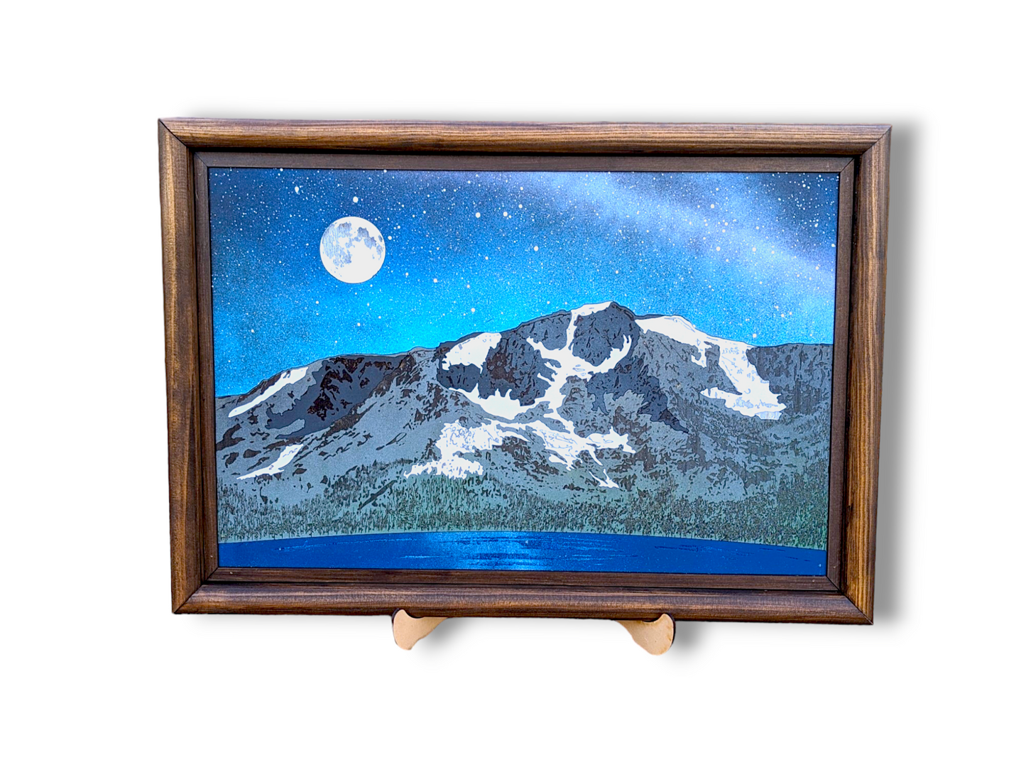 Realistic Wood Art | Mt. Tallac |  Rectangular