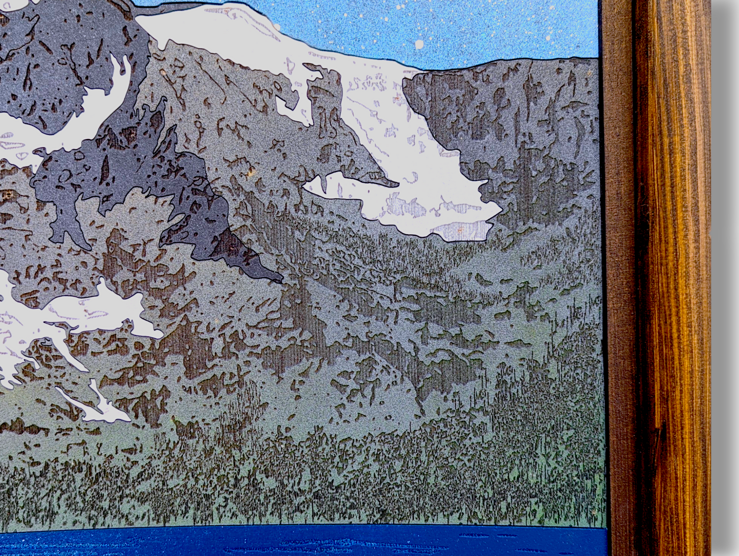 Realistic Wood Art | Mt. Tallac |  Rectangular