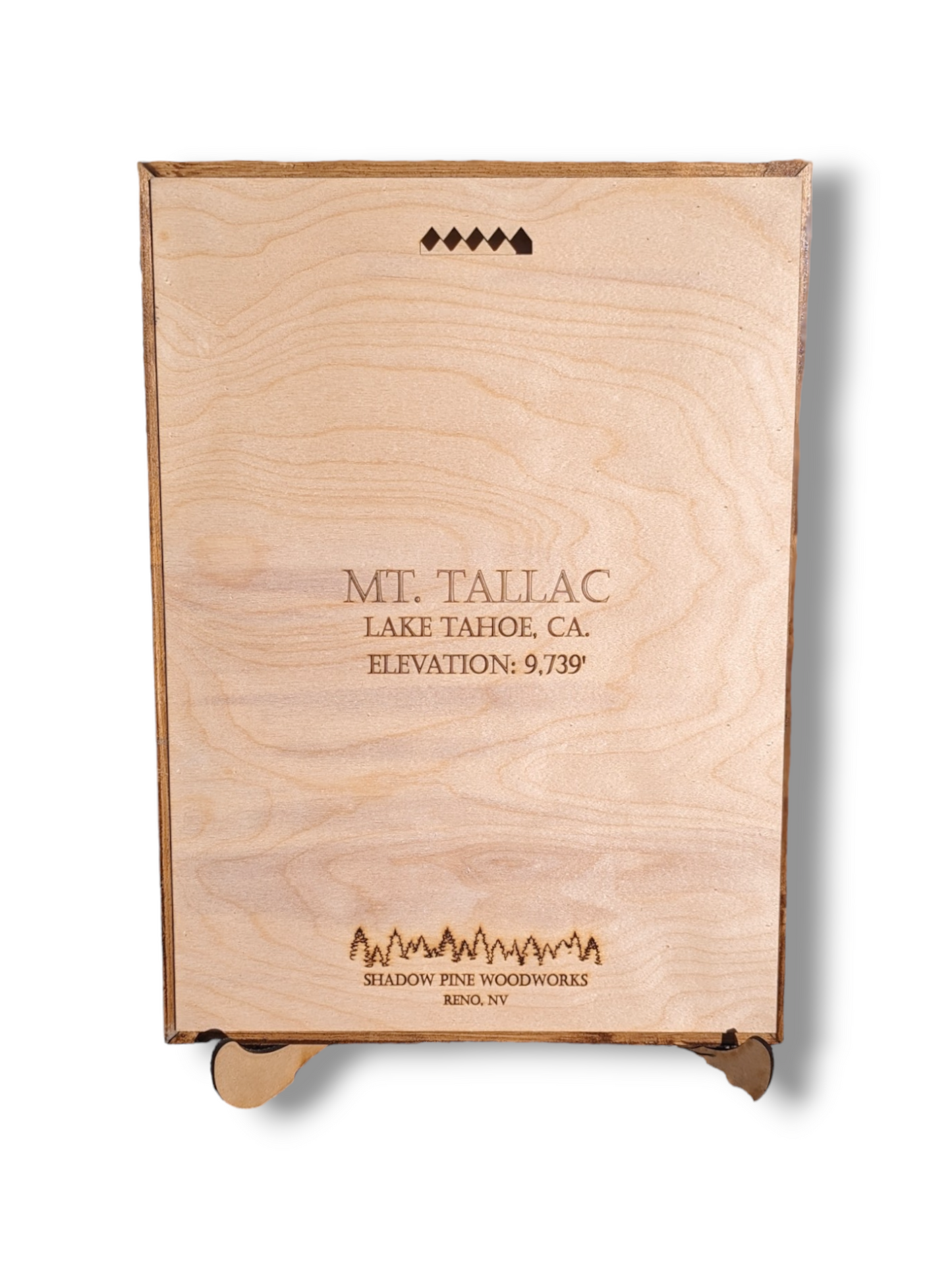 Realistic Wood Art | Mt. Tallac Portrait |  Rectangular