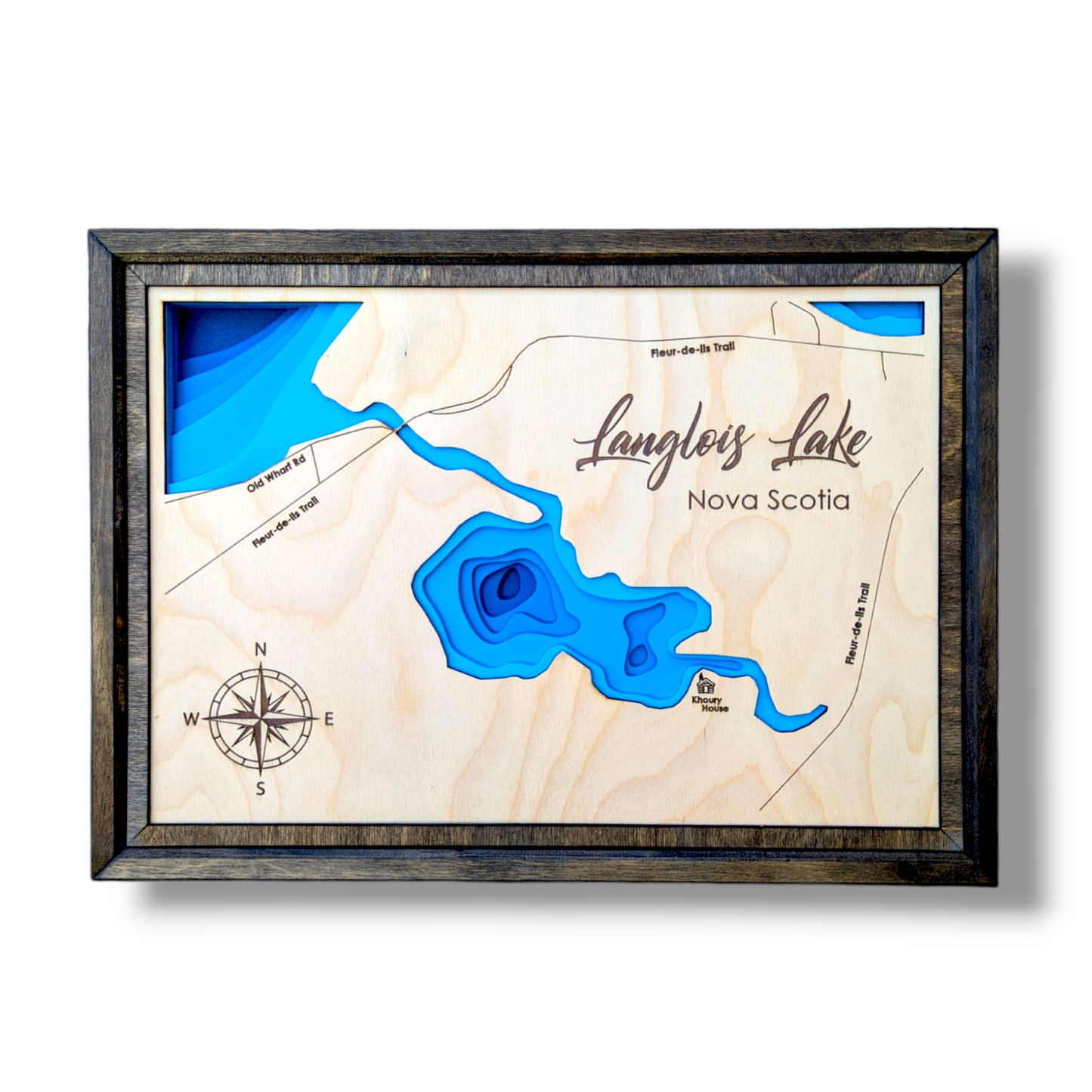 Custom Lake Bathymetry Map | Various Sizes