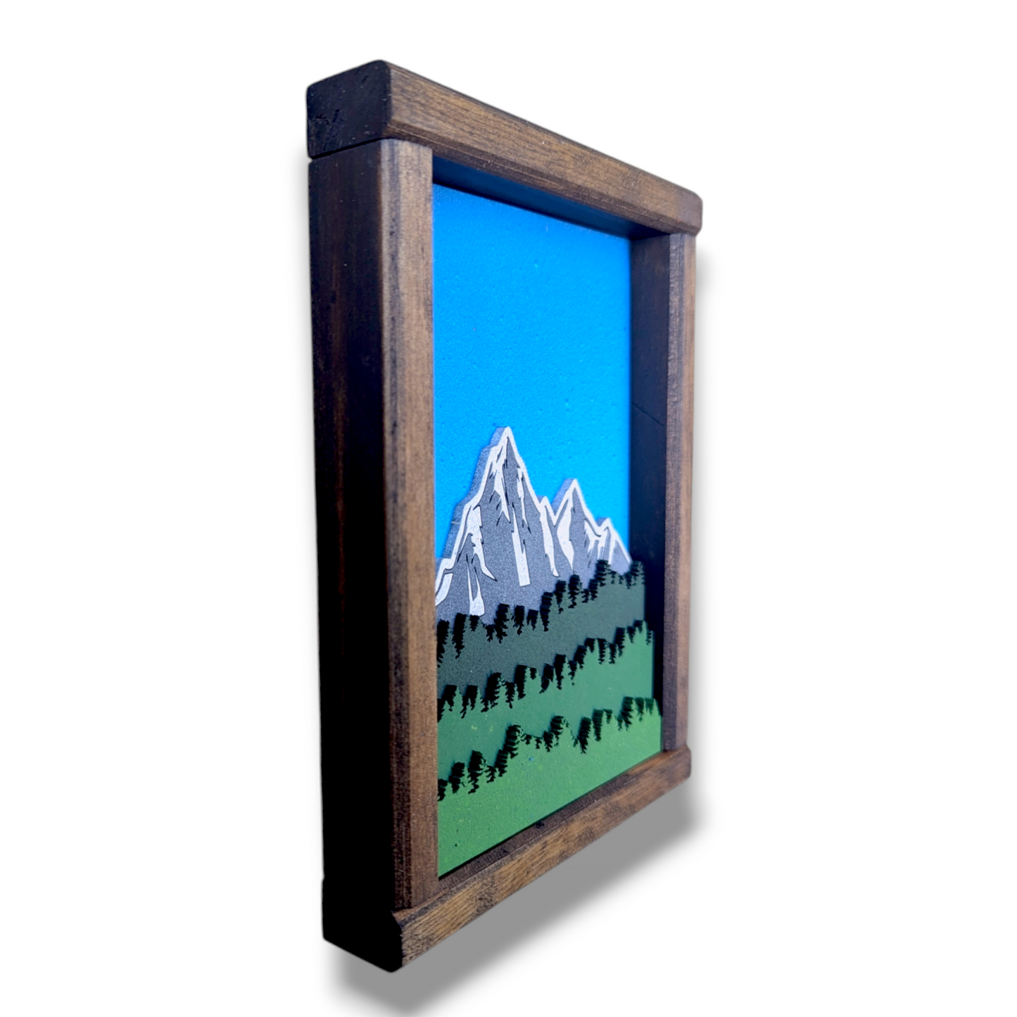 Mountain Art | 6" by 8" | Tree Layers | Personalizable