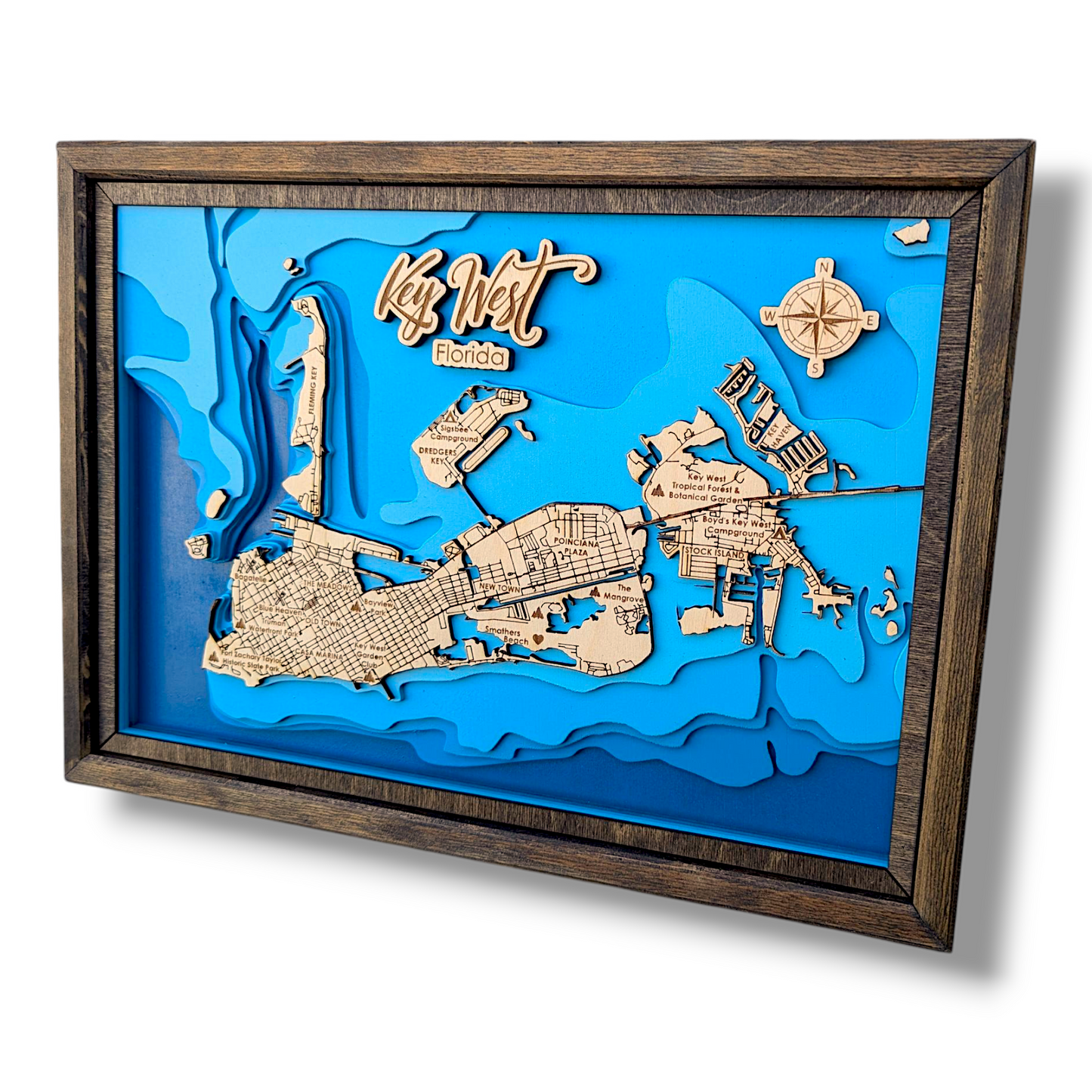 Key West Art | Key West Bathymetry Map | Various Sizes