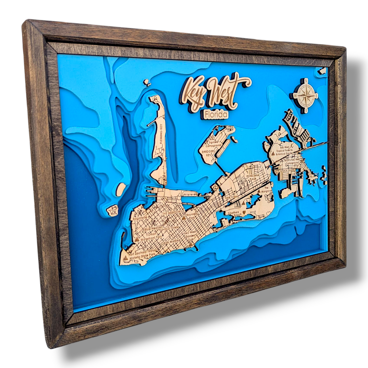 Key West Art | Key West Bathymetry Map | Various Sizes