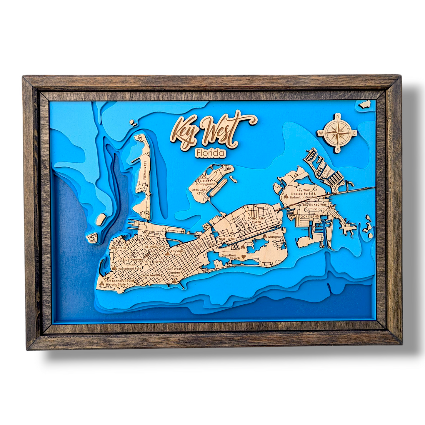 Key West Art | Key West Bathymetry Map | Various Sizes