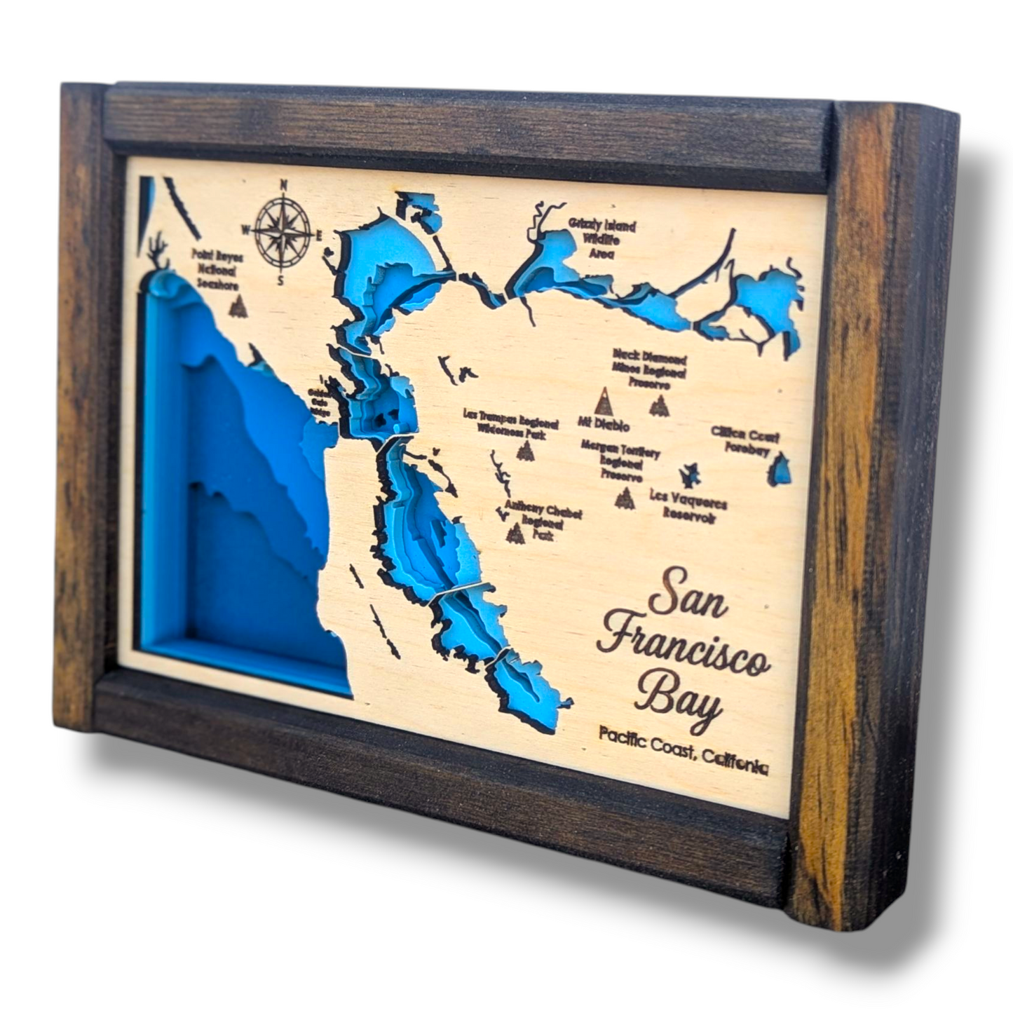 San Francisco Bay Art | San Francisco Bathymetry Map | Various Sizes