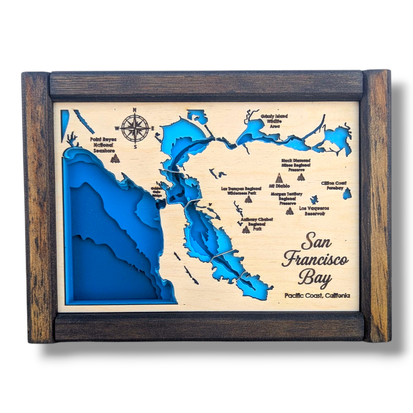 San Francisco Bay Art | San Francisco Bathymetry Map | Various Sizes