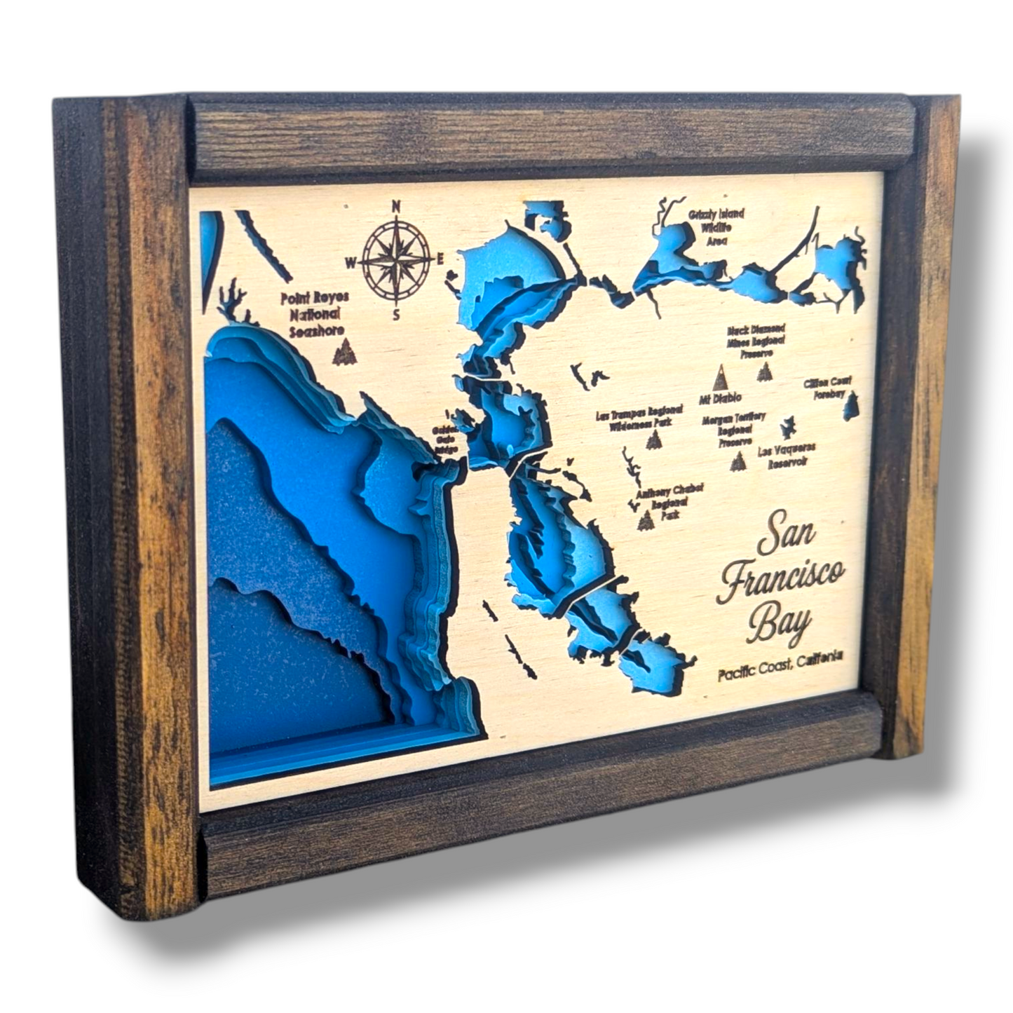 San Francisco Bay Art | San Francisco Bathymetry Map | Various Sizes