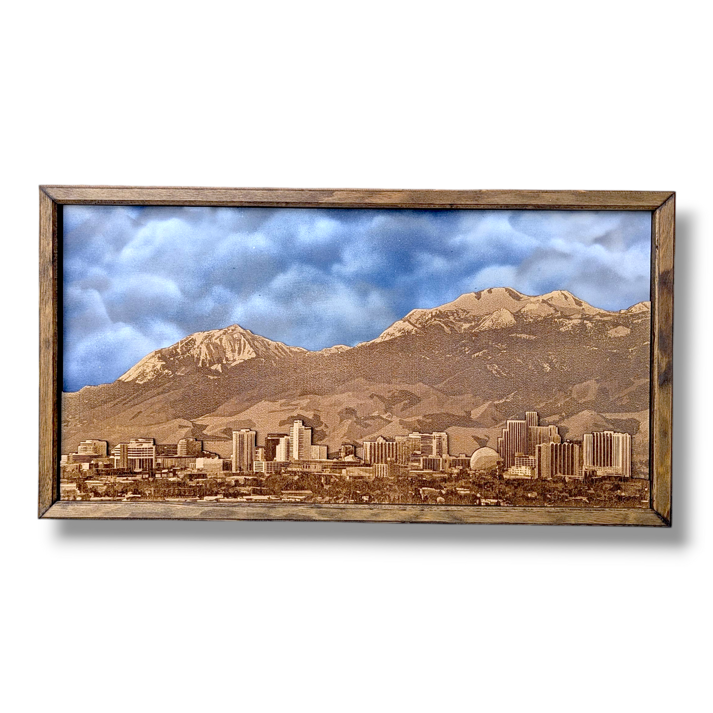 Reno Skyline Art  | City Skyline, Mountains, Night Sky | Various Sizes