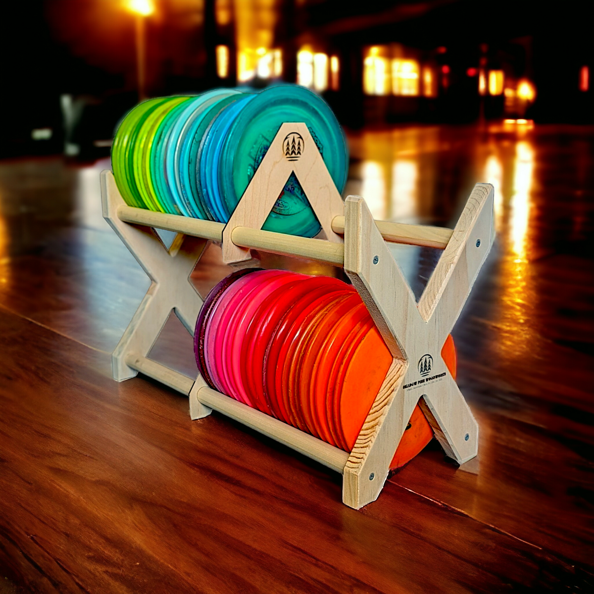 Disc Golf Storage Rack | X Rack | 70 to 100 Discs – shadowpinewoodworks