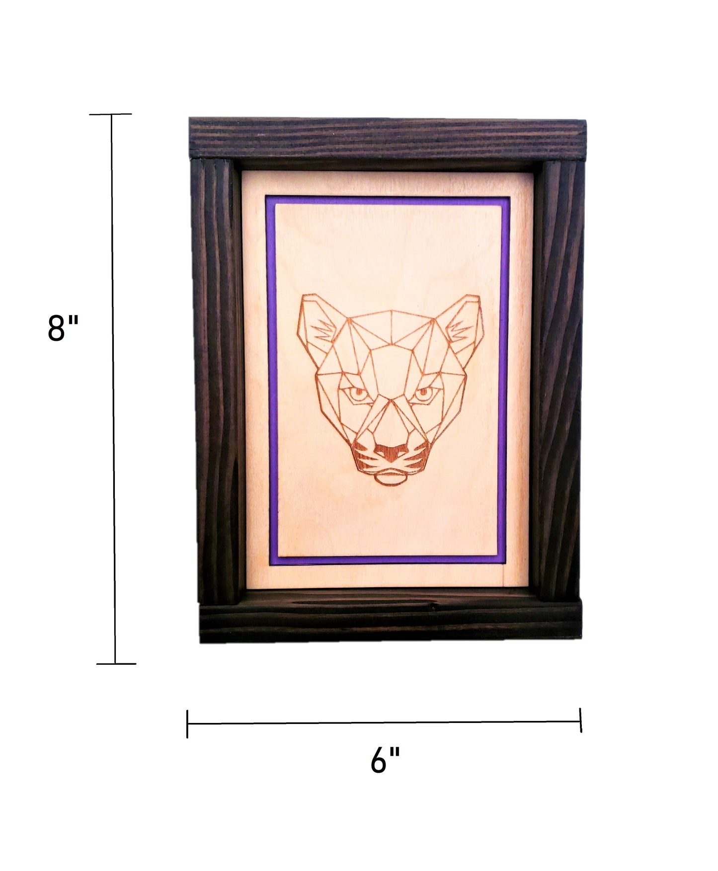 Geometric Animal Art | 6" by 8" | Mountain Lion, Wolf, Bear, Ram, Stag, Fox