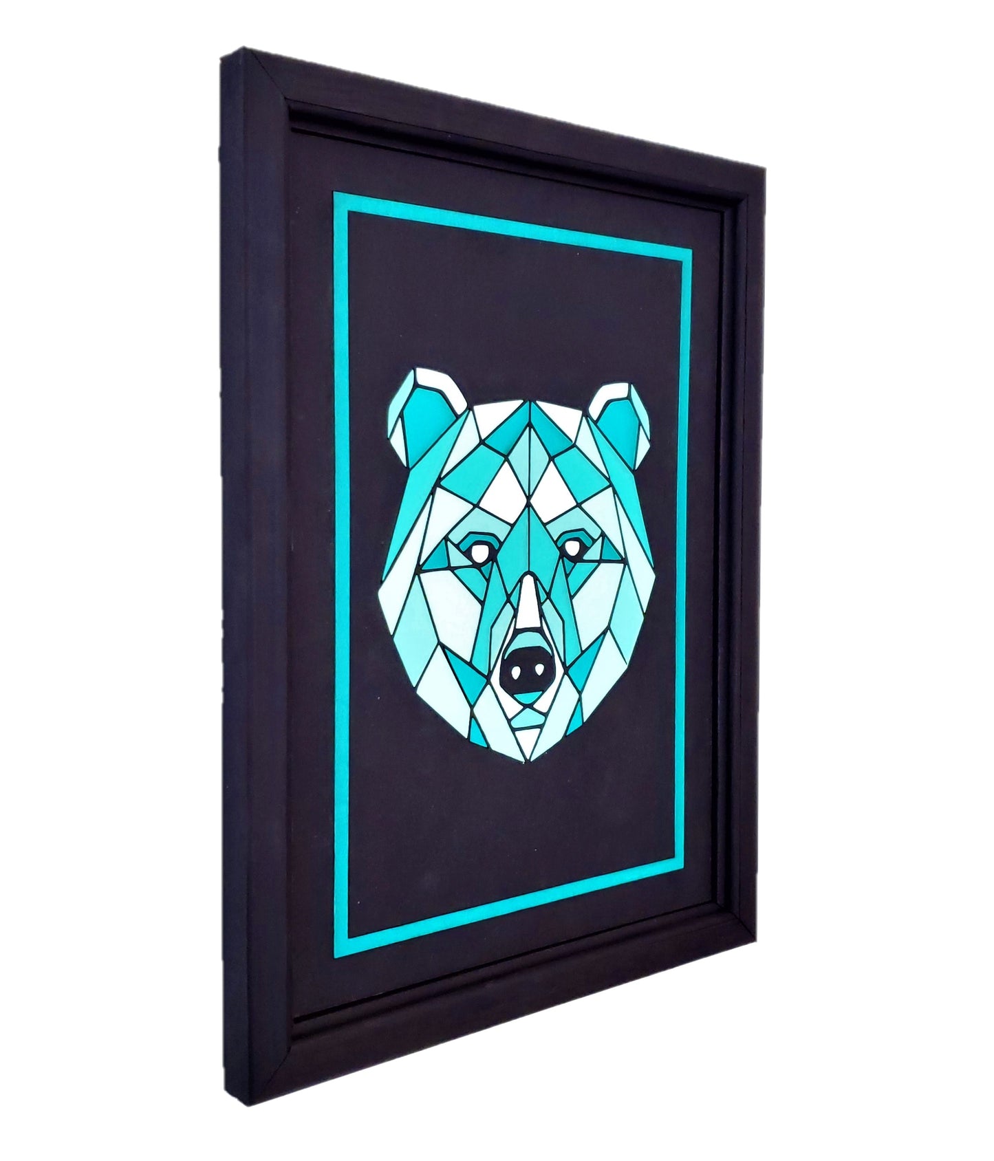Geometric Animal Art | 12" by 16" | Bear