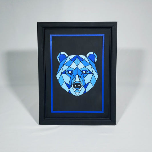 Geometric Animal Art | 12" by 16" | Bear