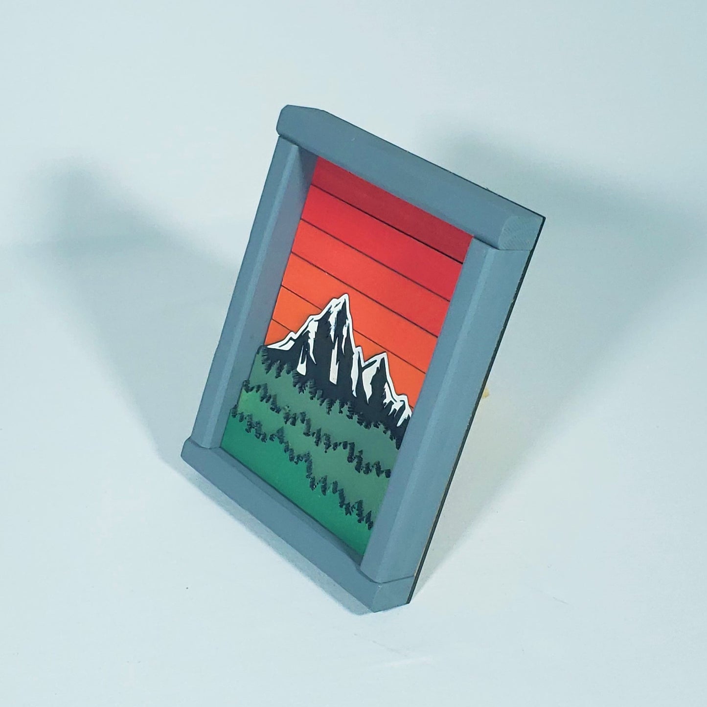 Mountain Art | 6" by 8" | Tree Layers | Personalizable
