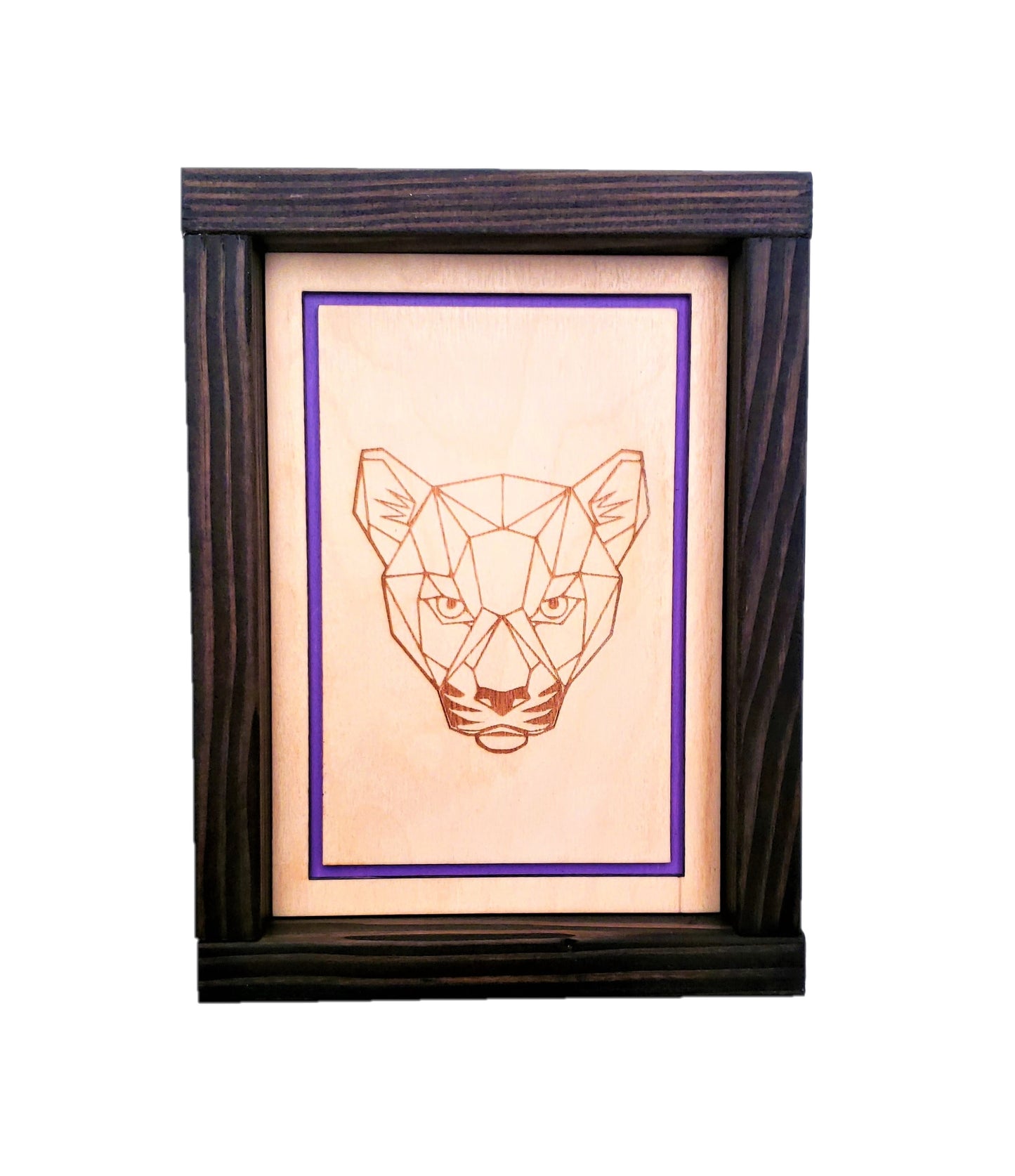 Geometric Animal Art | 6" by 8" | Mountain Lion, Wolf, Bear, Ram, Stag, Fox