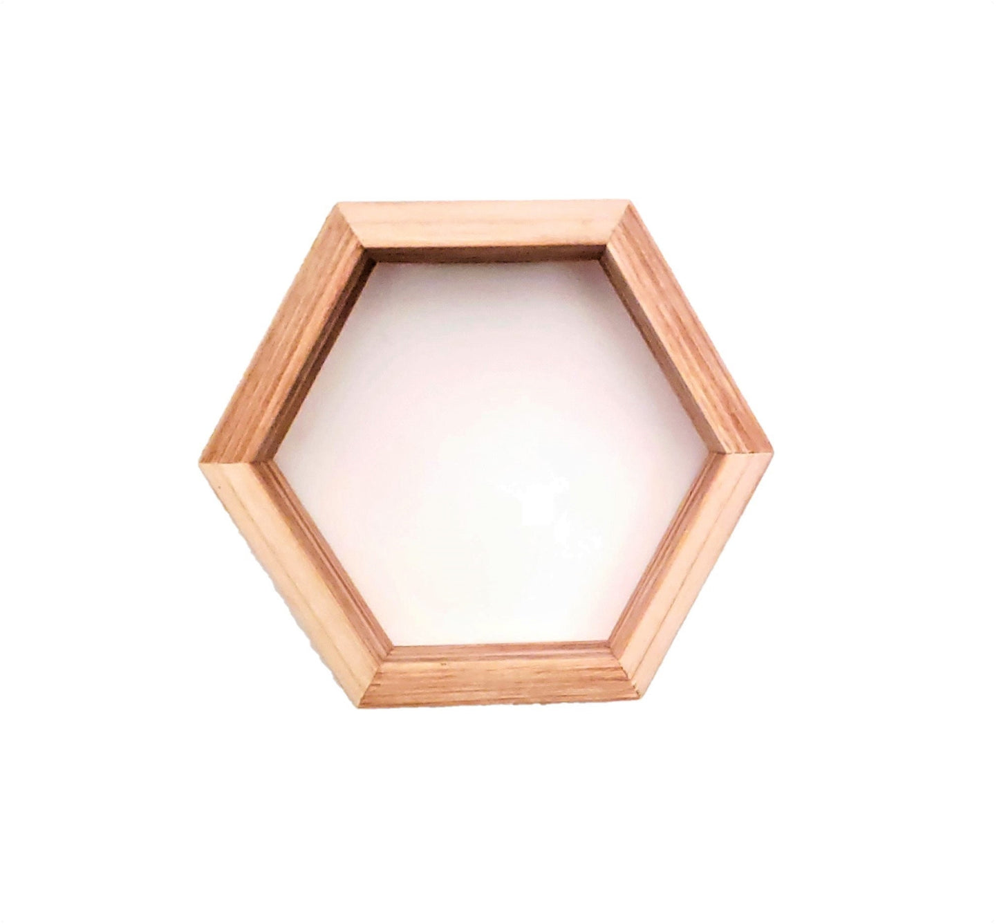 Honeycomb (Hexagon) Shelves | 3 Inches | Handmade from Redwood | SMALL